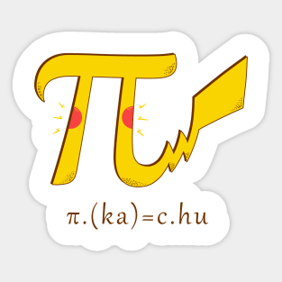 Pi.(ka)=ch.u Sticker